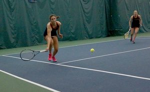 Maria Tritou lost both her singles and doubles matches on Friday. Syracuse is now 12-7 with one regular-season match remaining.