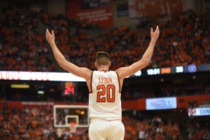 Tyler Lydon left Syracuse after two seasons to enter the NBA draft. He is projected to be selected at the end of the first of two rounds.